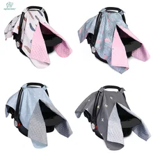Couverture de siège de voiture pour bébé à la mode, multi-usage, avec nœud, siège de voiture souple, auvent