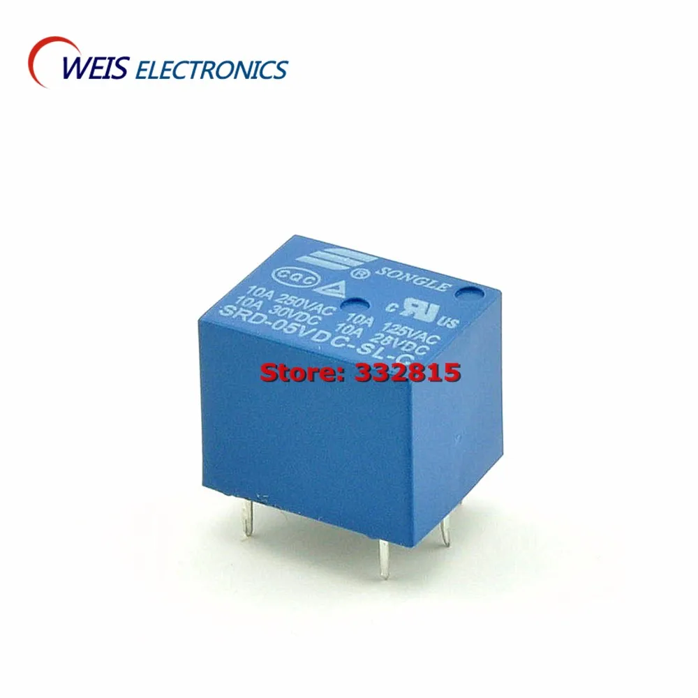 

10PCS SRD-05VDC-SL-C relay SRD-05VDC T73 5V 10A DIP-5PIN SONGLE New original Free shipping