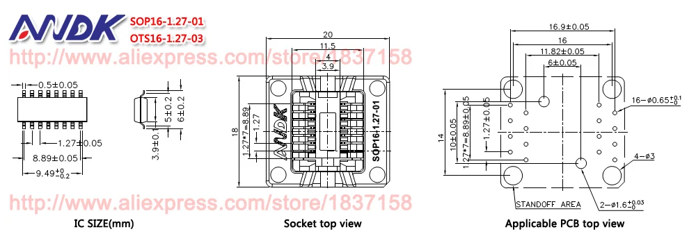 SOP14(20)-1.27-01-OTS14(20)-1.27-01 socket,we offer high quality products with long life.