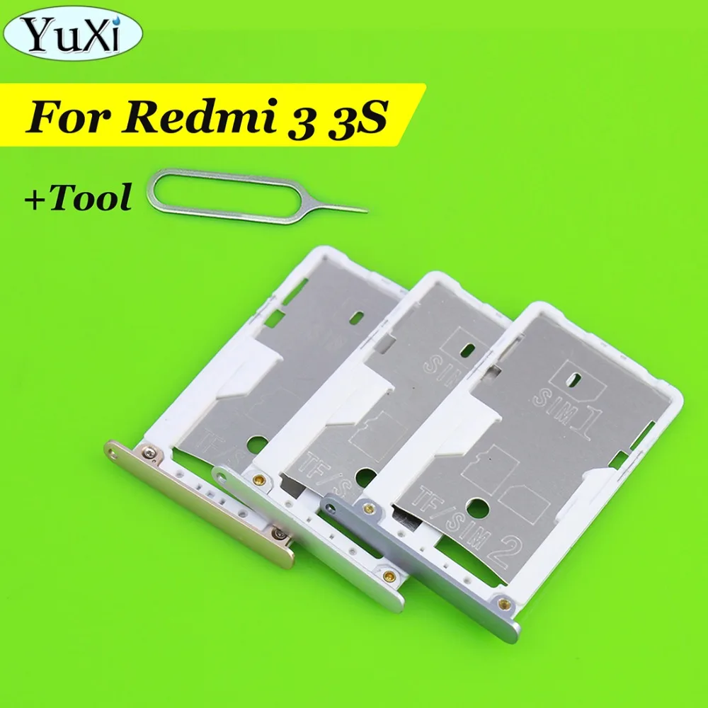 

YuXi New SIM Card Tray Slot For Xiaomi for Redmi 3s 3 Housing Case