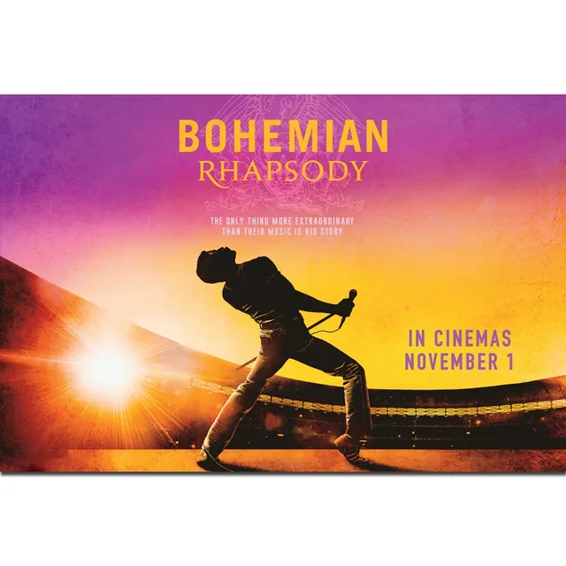 FX026 Bohemian Rhapsody Movie Bohemian Rhapsody Queen Rock Music Poster ...