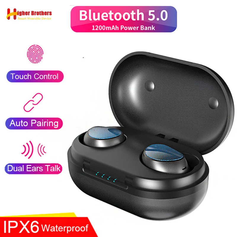 Портативный мини HIFI сенсорный контроль двойной бас стерео беспроводной Bluetooth Air 5