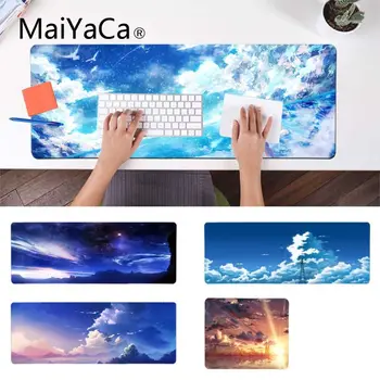 

MaiYaCa Top Quality Blue Sky cloud Beautiful Anime Keyboard Gaming MousePads Gamer Speed Mice Retail Small Rubber Mousepad