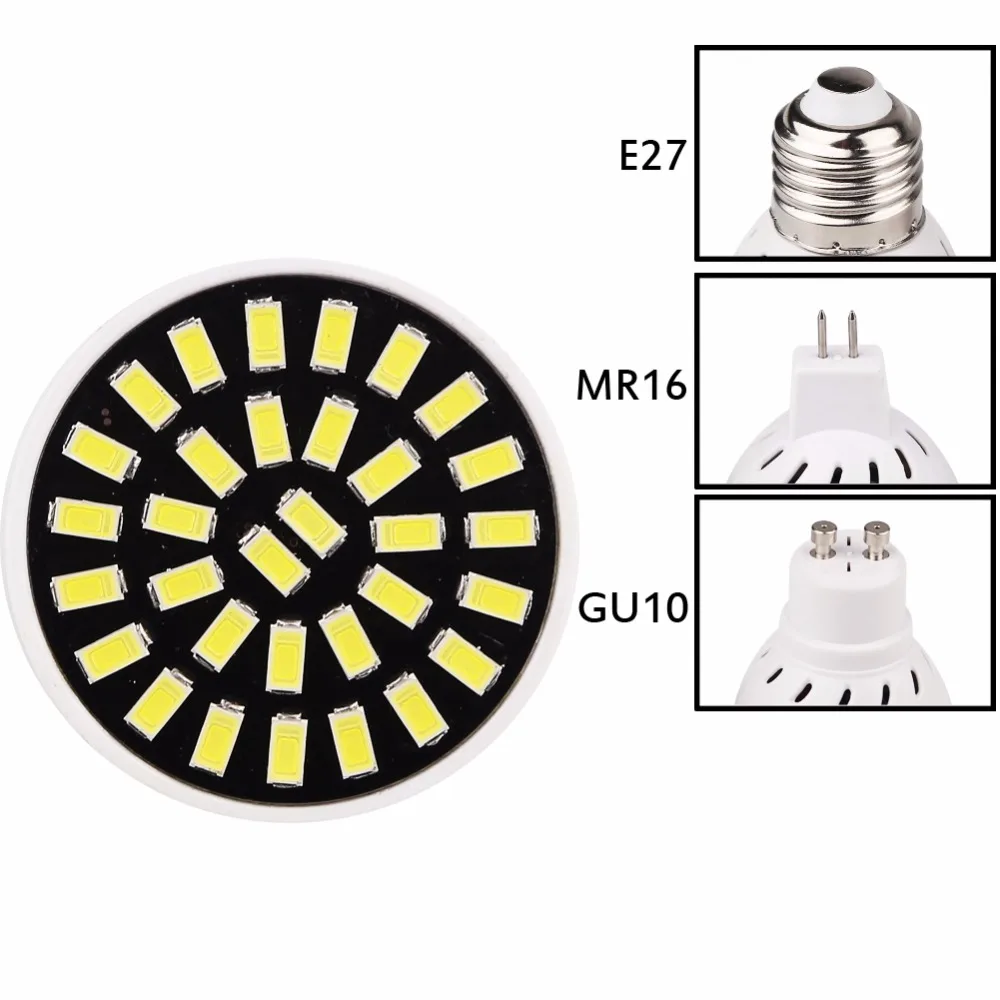 Светодиодная лампочка SMD5733 E27 MR16 GU10 8 Вт 220 В переменного тока|gu10 80 smd led|spotlight rechargeable