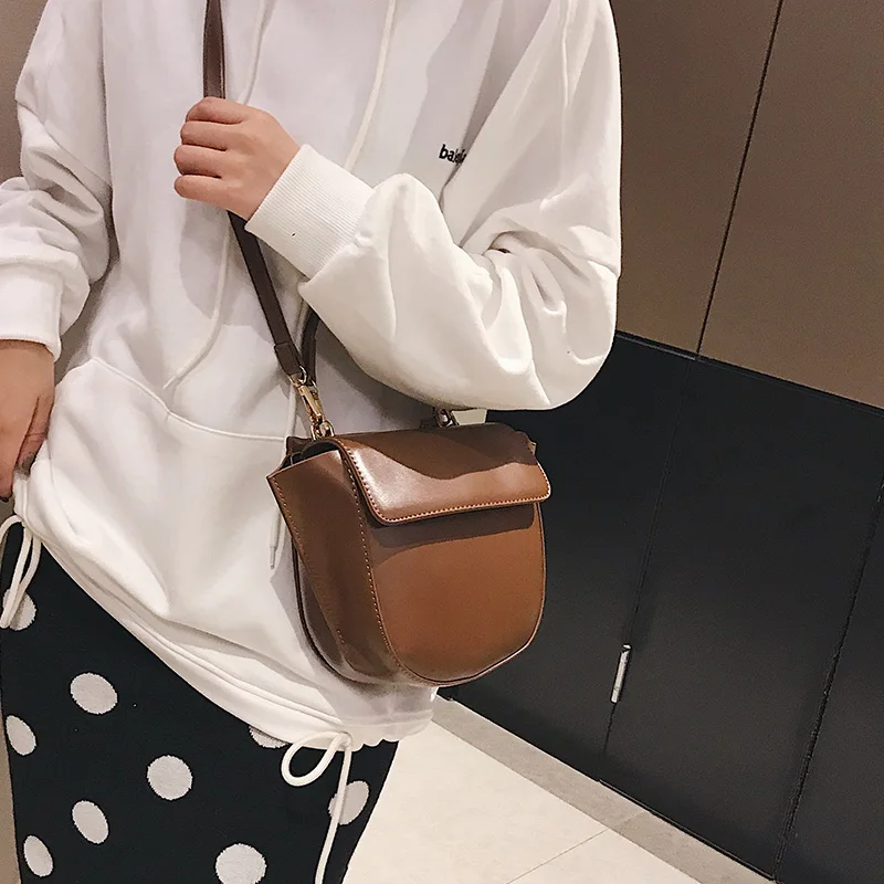 KYYSLO ретро контрастный цвет седельная сумка сумки Корейская версия диких моды через плечо сумки для женщин