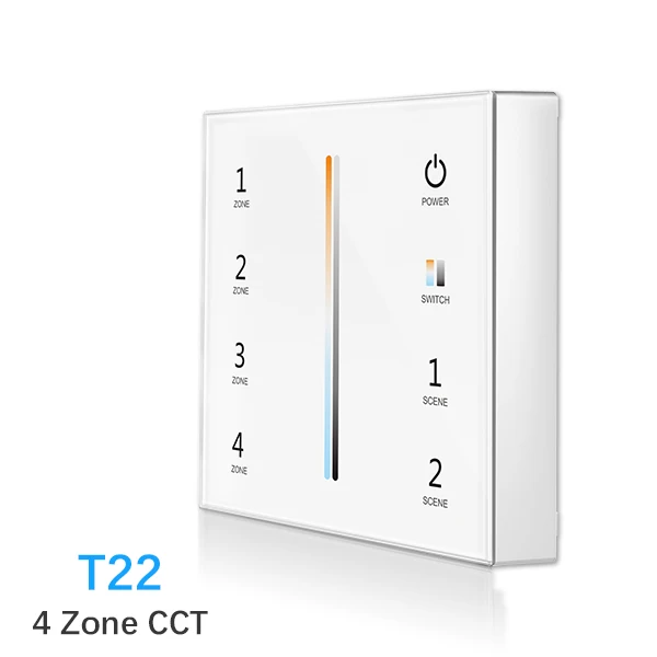 2,4 г T21/T22/T24/T25 4 зоны Smart Touch Панель удаленного светодио дный диммер затемнения/RGB/RGBW/RGB+ CCT Яркость светодио дный контроллер для светодио дный полосы - Цвет: LSD-T22 Only