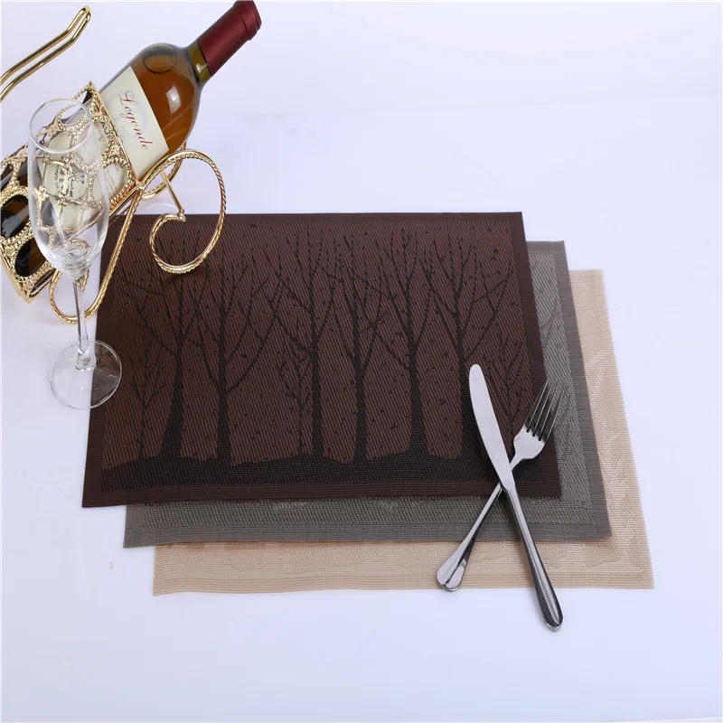 

Pvc Placemat For Dinner Table Washable Stain-Resistant Table Pad