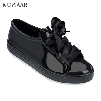 

Melissa Be + 2020 New Women Flat Sandals Brand Melissa Shoes For Women Jelly Sandals Female Jelly Shoes Shoelace