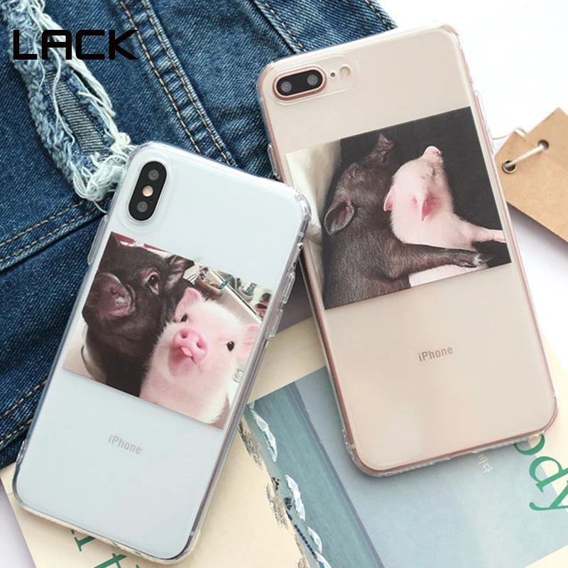 Чехол LACK с изображением милой свиньи Для iphone 11 11Pro Max XR X XS 6 6S 7 8 Plus пары прозрачный
