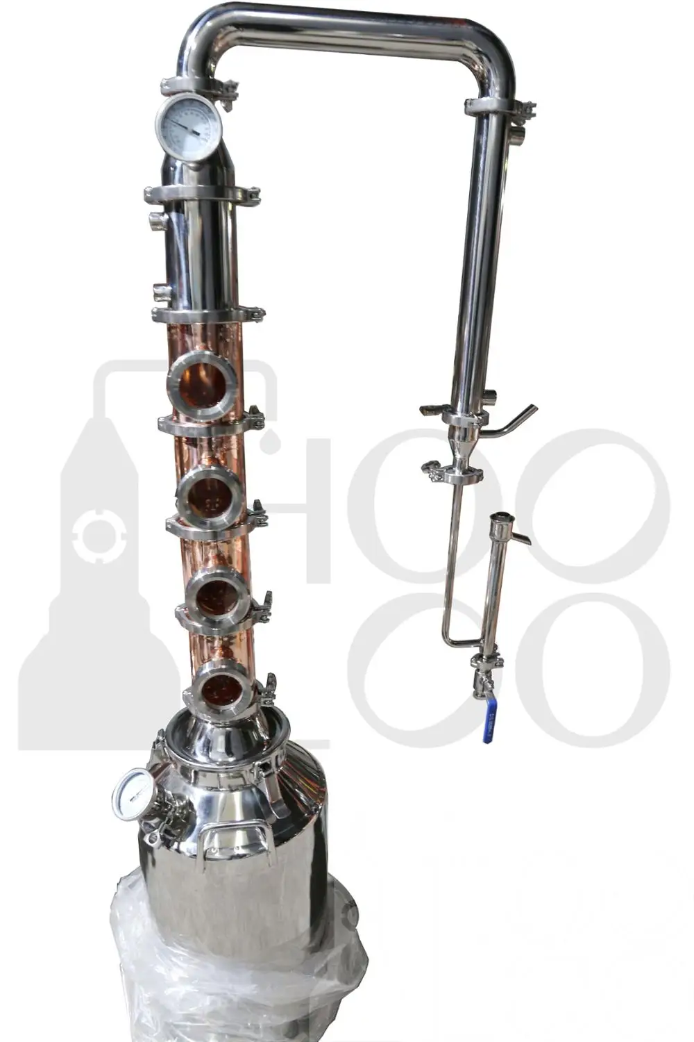 

Fancier 50L Pro Moonshiner Spirit Distill Type Stainless Steel Honorable Liquor Brewing Equipment Vodka Brandy Gin Water Machine