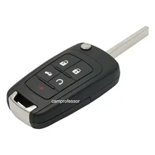 Keyecu New Uncut 5 Button 433MHz With ID46 Chip Remote Control Key Fob for Chevrolet Cruze 2010 2011 2012 2013 2014