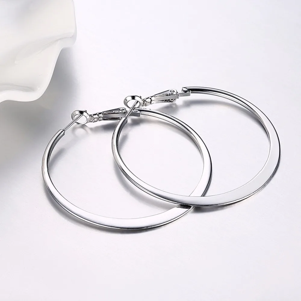 CHUKUI Pendientes Mujer Hoop Earrings Female Big Circle Hoop Earrings Gold  Silver  Rose Gold Earring For Women  Girl Jewelry (41)