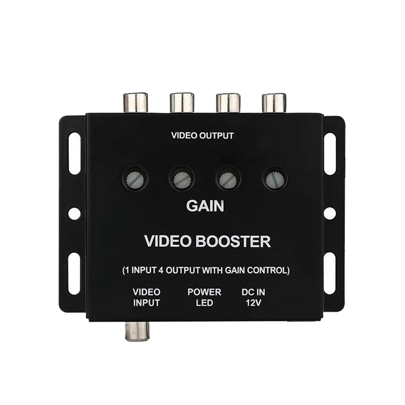  JIEPIE Video Splitter 1 To 4 Video Signal Booster Splitter Amplifier for Car TV DVD CCTV 1 Input 4  - 32995610764