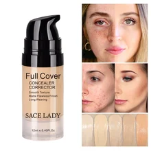 Cosméticos rosto corretivo creme up maquiagem maquillaje base cobertura completa à prova dwaterproof água fazer líquido facial corretor contorno