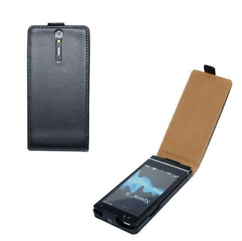 

OEEKOI Genuine Leather Flip Cover Case for Sony Xperia S LT26i/Sola MT27i/ion LT28i with Magnetic Snap
