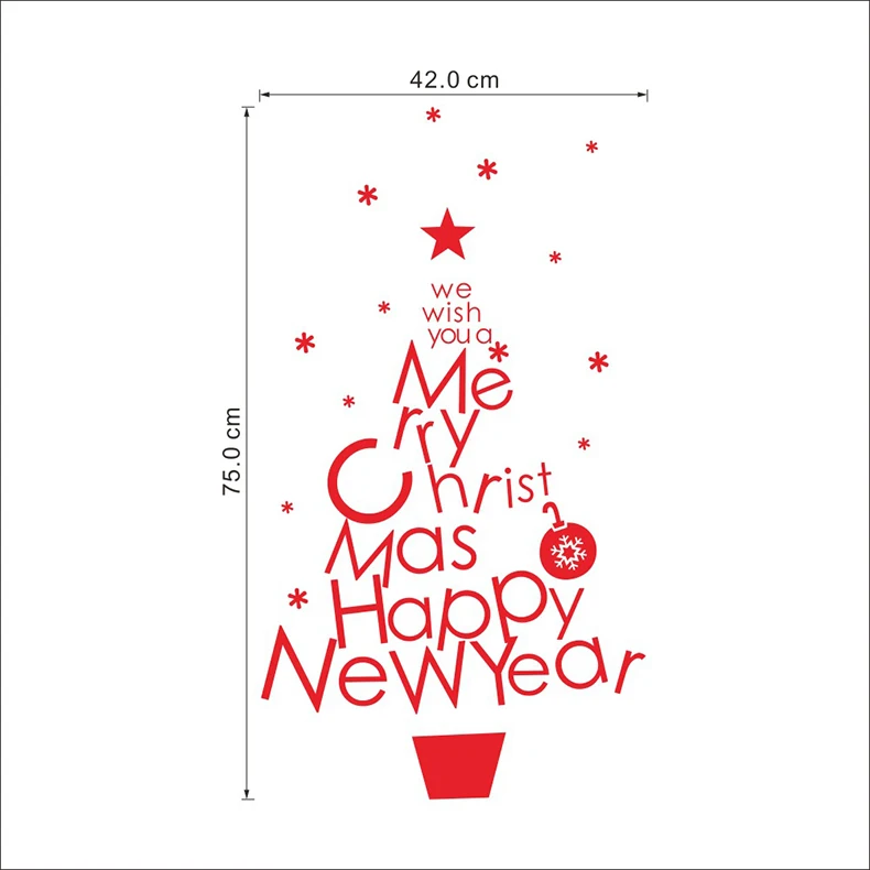 Nueva DIY feliz Navidad Adhesivos de pared Decoración Papá Noel vinilo removible decalques Navidad pegatinas de pared Venta caliente