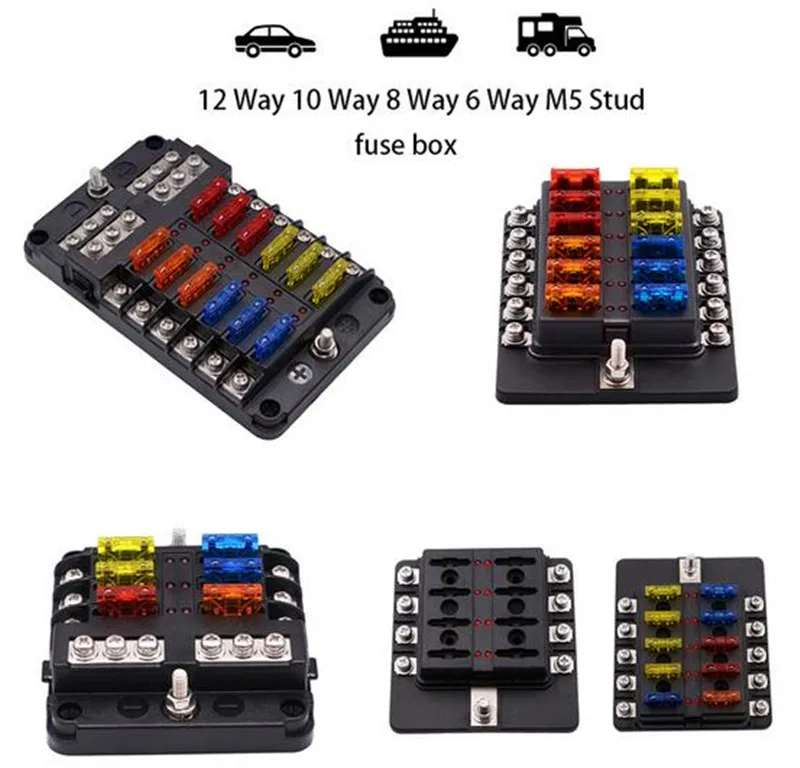 WUPP Car Fuse font b Box b font 12 Way 10 Way 8 Way 6 Way