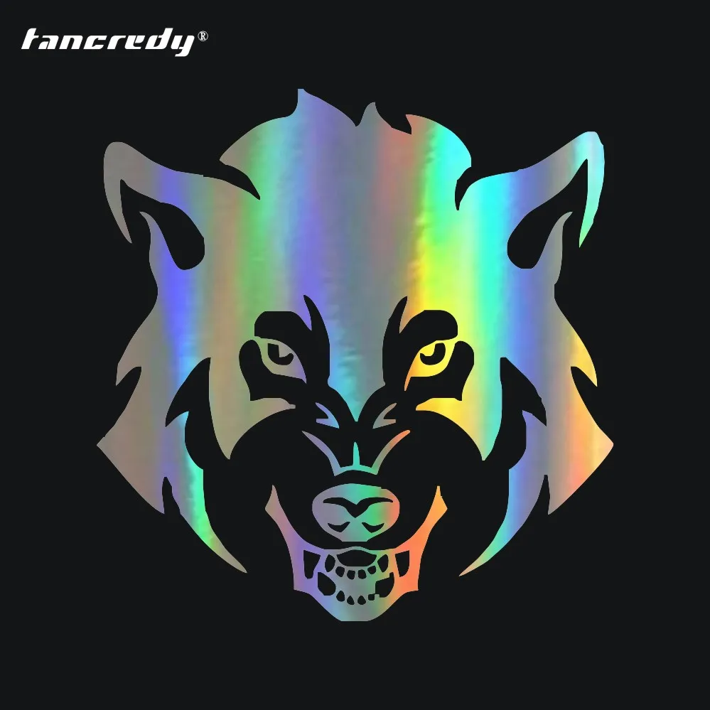 Buy Tancredy 16*16.4CM Wolf Head Car Sticker And