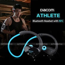 Atleta Dacom NFC Inalámbrica Bluetooth 4.1 auricular Del Gancho Del Oído Sport Sweatproof Mini Wireless Hifi Bass Auriculares Con Micrófono
