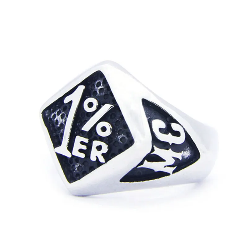 Rany& Roy новейшее Золотое серебро 1% MC байкерское кольцо 316L ювелирные изделия из нержавеющей стали модное кольцо для мотоциклов - Цвет основного камня: silver