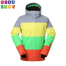 GSOU снег бренд Мужская лыжная куртка водонепроницаемый сноуборд куртка зимний спорт на открытом воздухе снег костюм лыжный сноубординг Туризм мужской костюм
