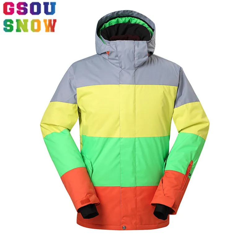 

GSOU SNOW Brand Ski Jacket Men Waterproof Snowboard Jacket Winter Outdoor Sports Snow Suit Skiing Snowboarding Hiking Male Suit