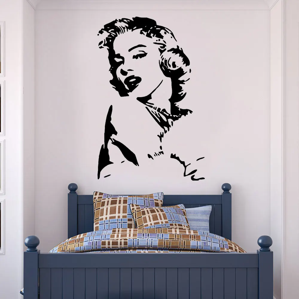 

Marilyn Monroe Silhouette Wall Art Stickers Decal Vinyl Decor Home Bedroom Mural E563