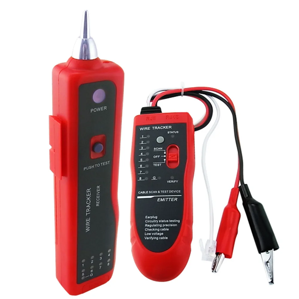 

Network LAN RJ45 BNC Cable Tester Electric Wire Finder Telephone Tracer Tracker for Engineering Companies