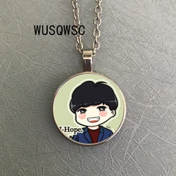 Nueva Llegada Kpop Banda Coreana Bangtan Niños Collar Cabochon Vidrio Foto Colgante Bts Collares Joyería Del Regalo Redondo para los Fanáticos Nueva Llegada Kpop Banda Coreana Bangtan Niños Collar Cabochon Vidrio Foto Colgante Bts Collares Joyería Del Regalo Redondo para los Fanáticos