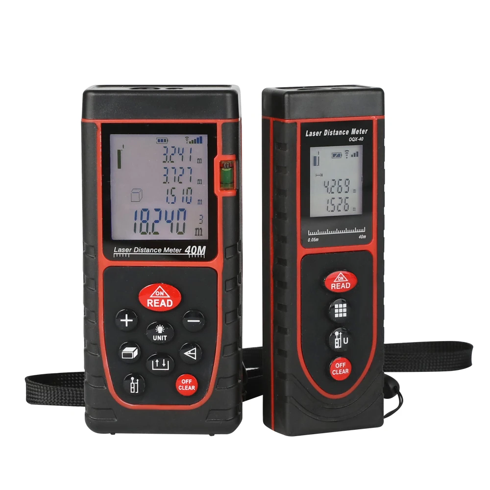 2018 40M Red beautiful high precision Laser Distance Meter fast Laser meter distance laser Range Finder ruler Laser rangefinder