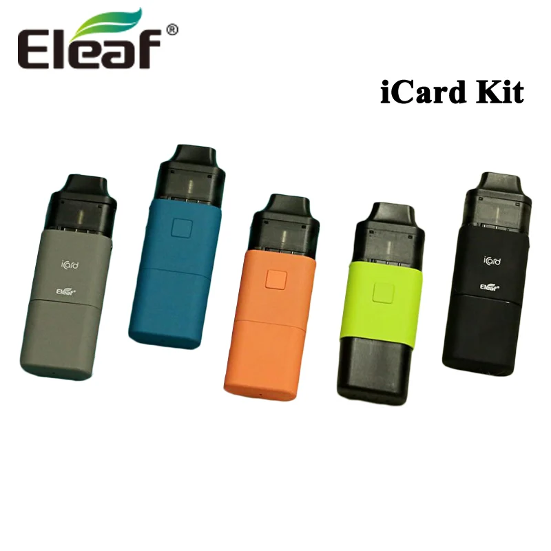 

Original Eleaf iCard Kit E-Cigarettes Vape 15W Max Icard MOD 650mah Battery with 2ML Tank and New ID 1.2ohm coil Vaporizer