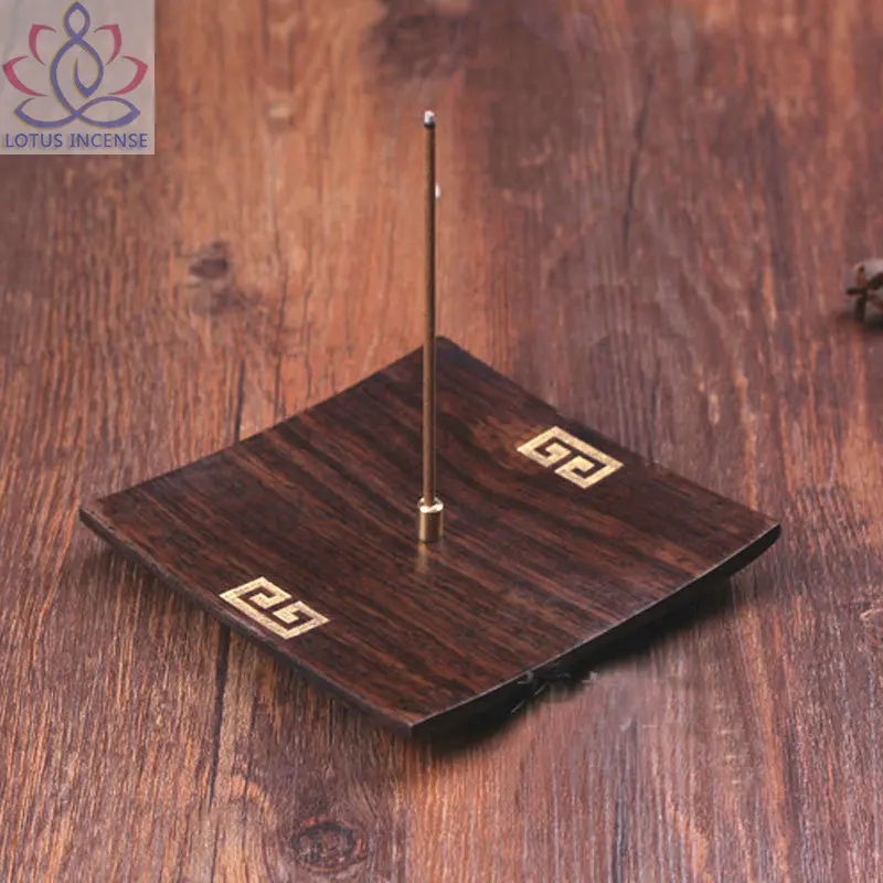 High Quality Wooden Incense Plate Holder 10cm Chinese Wooden Incense