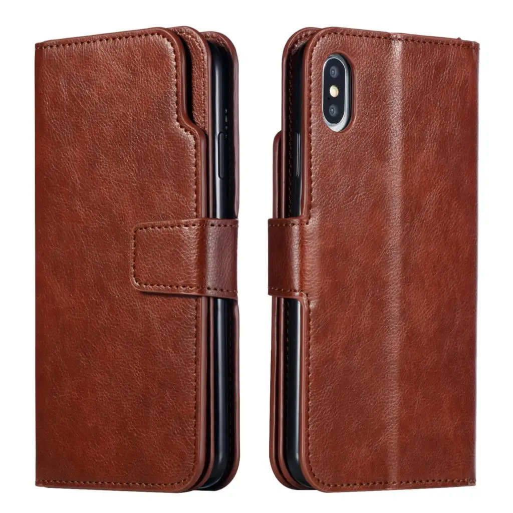 

HAISSKY Case For iPhone 7 Plus Leather 8 Plus X XS 10 Wallet Card Flip Cover Magnetic Phone Case For iPhone XS Max XR Coque Book
