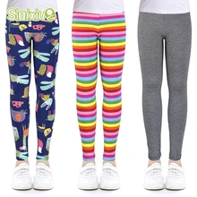 Хлопковые леггинсы для девочек; узкие брюки; детские штаны; детские брюки; милая удобная эластичная одежда с принтом для малышей