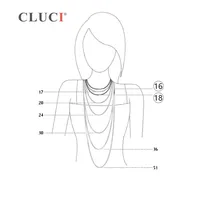 CLUCI – collier en argent Sterling 925 pour femmes, chaîne avec fermoir à ressort pour pendentif 5