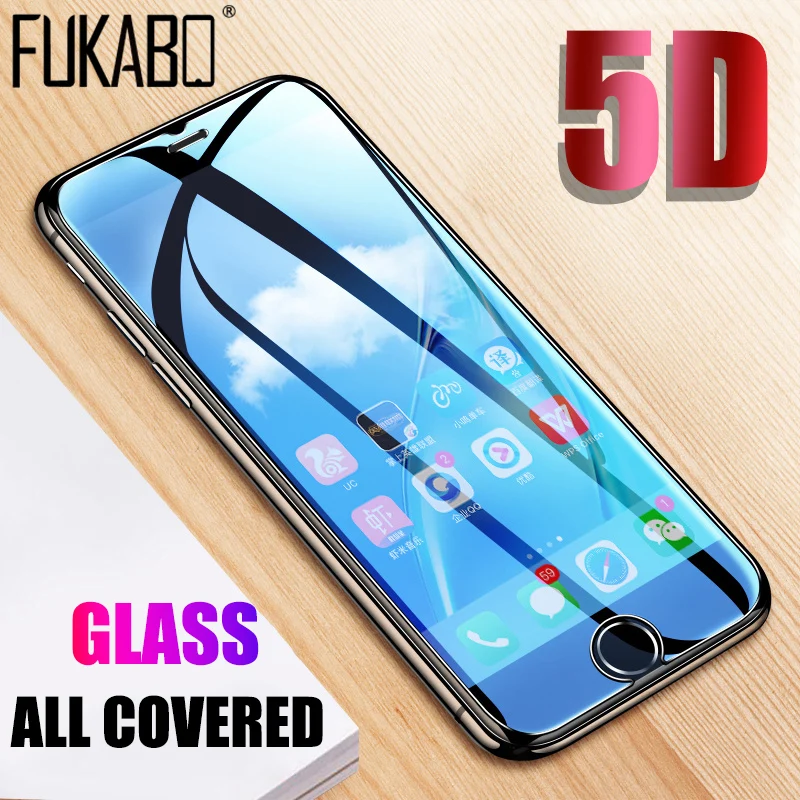 

5D Tempered Glass On the Front For iPhone X XR XS Max Glass Phone Screen Protector Film For iPhone 7 8 6 6s Plus Tempered Glass