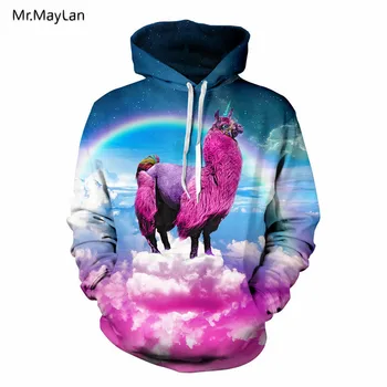 

Hipster Clouds Rainbow Unicorn Print 3D Streetwear Hoodies Men/Women Hiphop Tracksuit Pullover Sweatshirts Jacket Mens Clothing