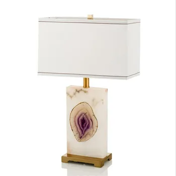 

Post-modern Luxurious Marble Fabric E27 Table Lamp for Living room Bedroom Study Deco Lighting H 63cm 80-265V 1561