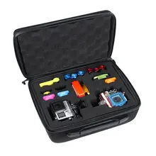 SANGER Go pro Accessories Anti-rain Eva Hard Double Storage Portable Bag for Xiaomi Yi Action Camera Go pro Hero 5 4 3+ Sjcam