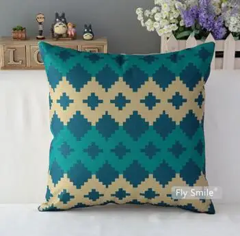 Синий зеленый цвет чехол для подушки с геометрическим рисунком килим наволочка диван Чехол для поясничной подушки украшение дома - Цвет: 4