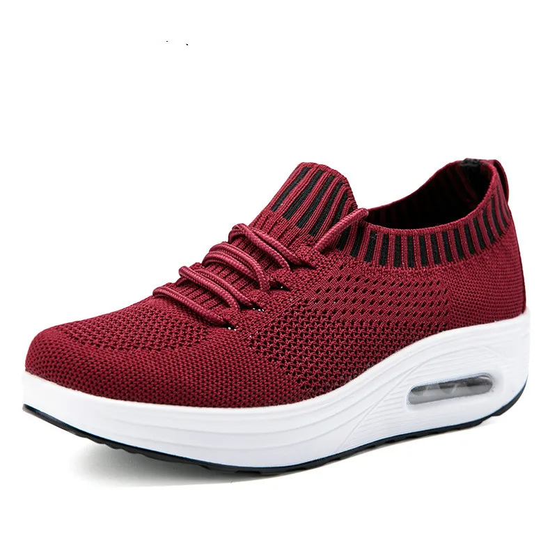 

SWYIVY Women Wedge Swing Shoes Lose Weight 2019 Spring Autumn New Toning Shoes Female Platform Sneakres Sport Shoe Slimming