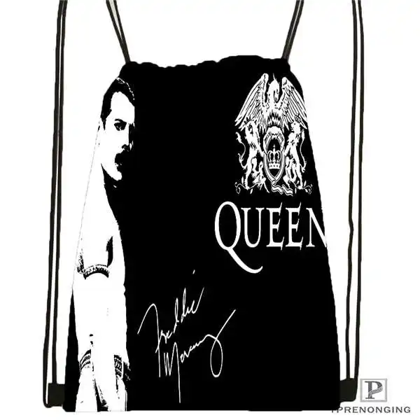 Custom Queen Band Drawstring Backpack Bag Cute Daypack Kids Satchel Black Back 31x40cm 180611 01 05