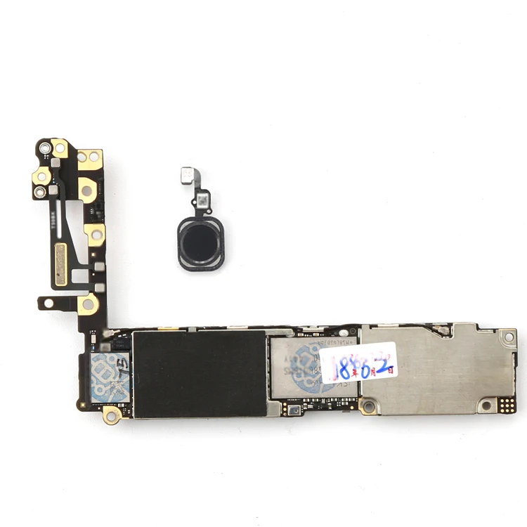 Оригинальная материнская плата для iphone 6 черного цвета с домашней кнопкой идентификации отпечатков пальцев Система IOS 16G/64G/128G