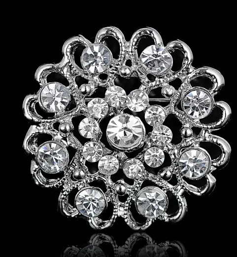10pcs lot mix type Brooches Wedding Bijoux Wedding Broches Fashion Vintage Women Rhinestone Brooch Crystal Flowers