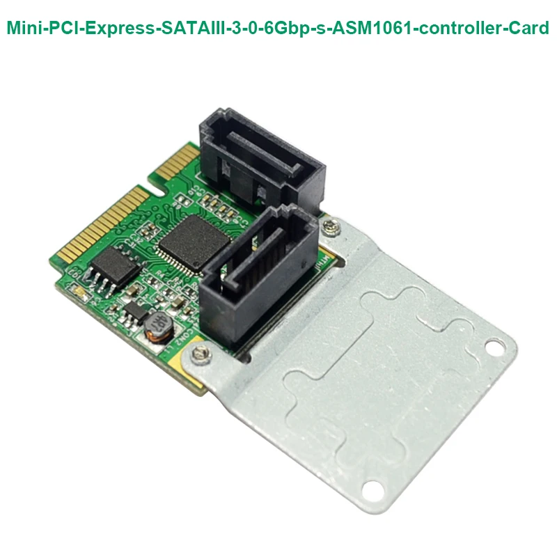 Мини PCI Express к SATA хост контроллер карта SATAIII 3 0 6Gbp/s ASM1061 плата контроллера мини PCIe