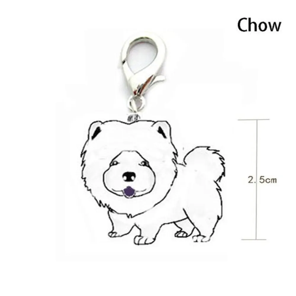 

2017 White Chow Dog Tag Disc Disk Pet ID Enamel Accessories Collar Metal Necklace Pendant 30% OFF