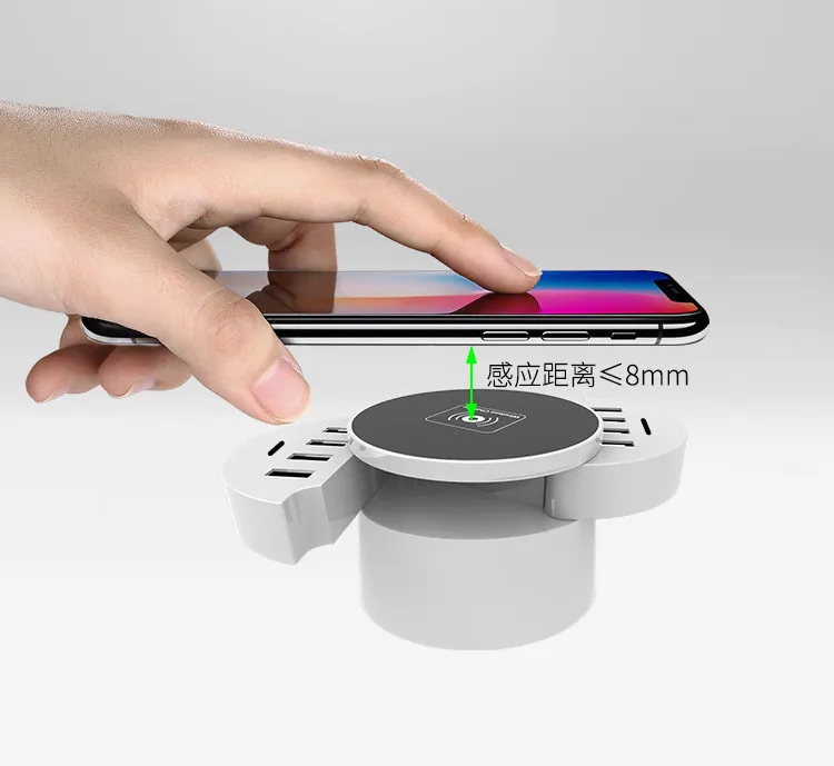 Foldable QI Wireless Charger Smart 8 Ports USB Type C Charger Station HUB EU US UK Plug Power Adapter Socket Strip Phone Charger Foldable QI Wireless Charger Smart 8 Ports USB Type C Charger Station HUB EU US UK Plug Power Adapter Socket Strip Phone Charger