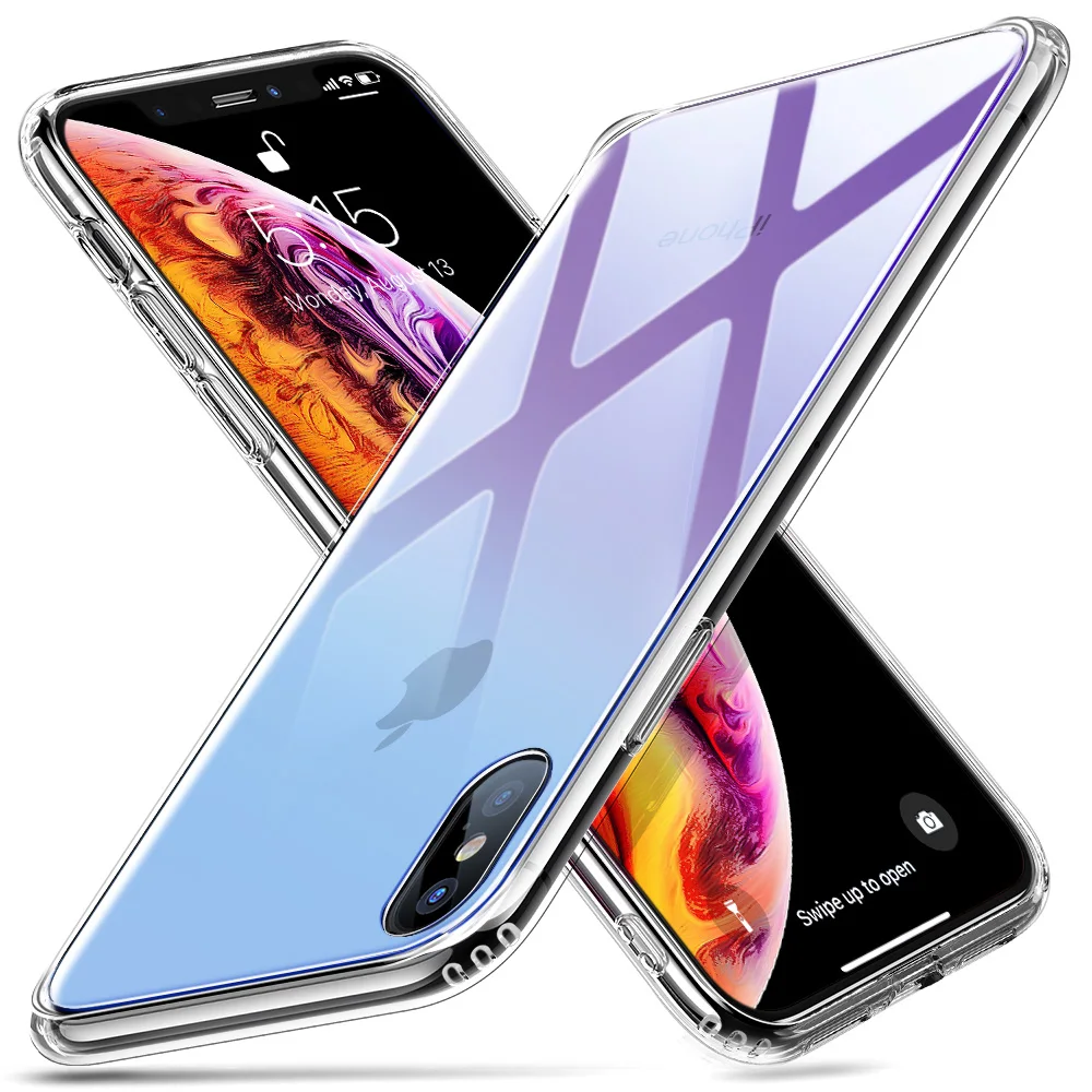 Стеклянный чехол ESR для iPhone XS XR XS Max, защитный чехол из закаленного стекла+ ТПУ Рамка для Apple iPhone XS XR XS Max, зеркальный чехол