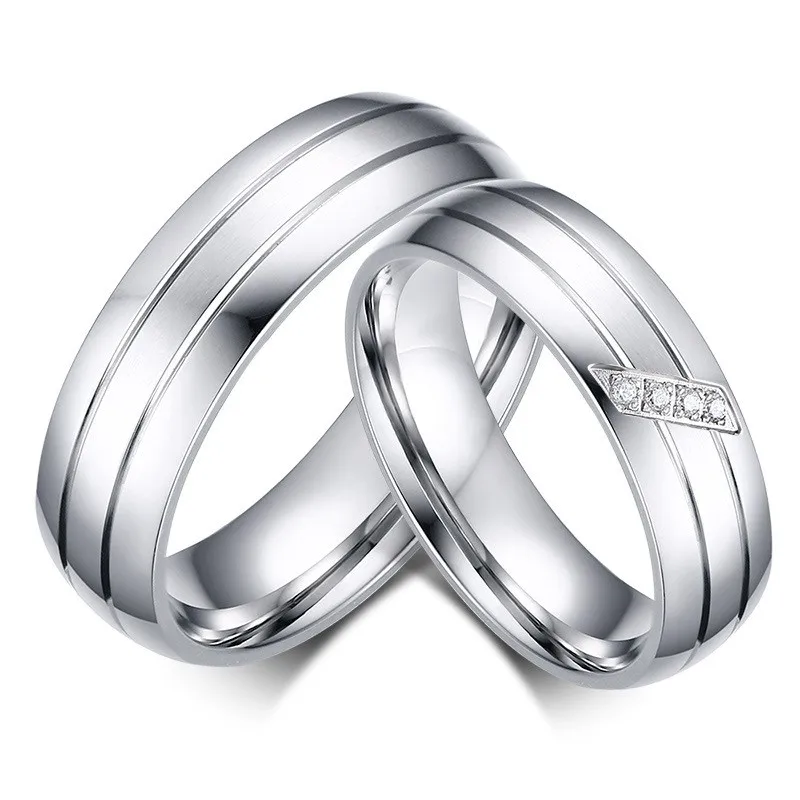 Качественное кольцо из нержавеющей стали для мужчин и женщин, модное кольцо для влюбленных, Серебряное обручальное кольцо,, заводская цена