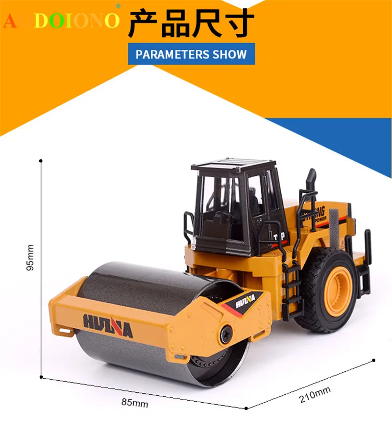 1:40 моделирование дорожного катка модель автомобиля из сплава игрушка металлический литой инженерный автомобиль дети мальчики Рождество День рождения год подарки